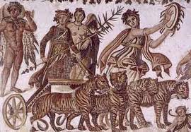 Saturnalia 9 - Dionysus celebrating Brumalia - Roman mosaic